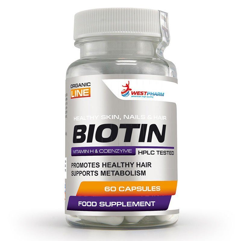 Купить Биотин Biotin 10 000мкг от WestPharm 60 капсул Вест Фарм в