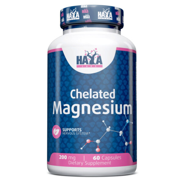Chelated Magnesium 200mg от Haya Labs (60 капсул) Магний хелат