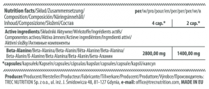 состав для Beta-Alanine от Trec Nutrition (120капсул)
