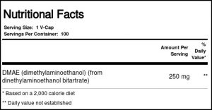 состав для DMAE от Now Foods (100 капсул)