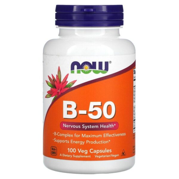B — 50 от NOW ( 100 caps) Витамины группы B , Б 50